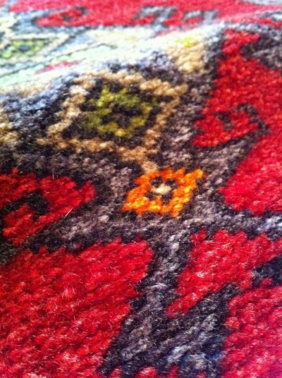 画像5: NO396 手織り 絨毯 厚めのマットタイプ