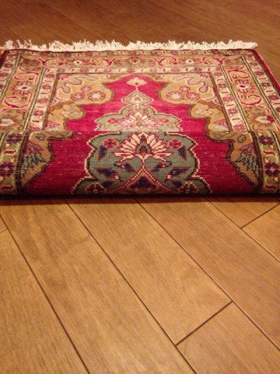 画像5: NO1451 手織り 絨毯 厚めのマットタイプ