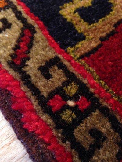 画像3: NO216 ヤストゥク 手織り絨毯 厚めのマットタイプ