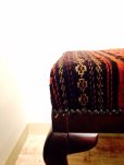 画像3: 手織り キリムの木製椅子 オットマン (3)