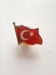 画像1: トルコ国旗 ピンバッチ (1)