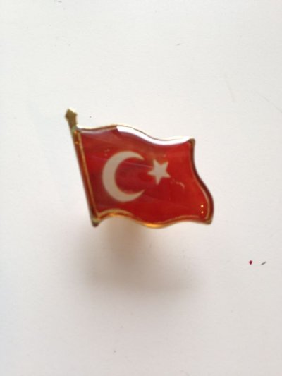 画像1: トルコ国旗 ピンバッチ