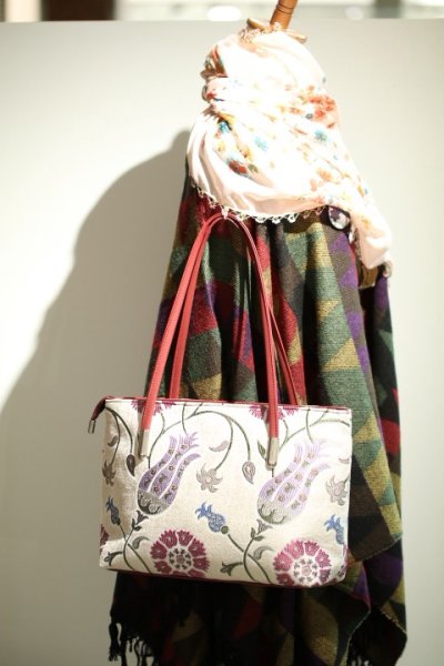 画像2: ハンドメイド 刺繍織りラーレバッグ