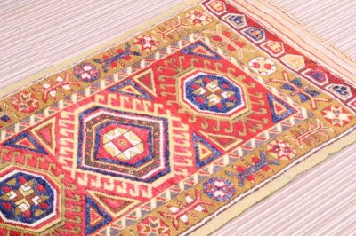 画像2: NO1220 手織り トルコ絨毯 アンティーク