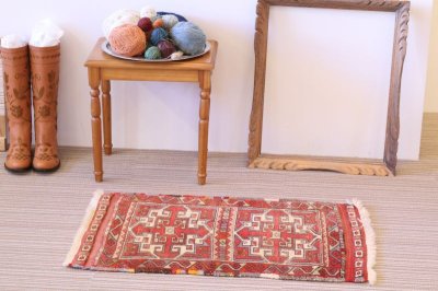 画像2: NO1455 手織り トルコ絨毯 ウール&カシミヤ
