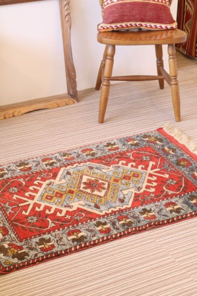 画像1: 手織り トルコ絨毯  NO380