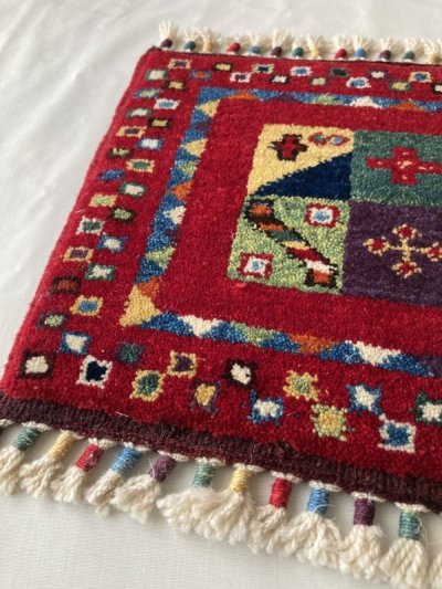 画像2: 手織りトルコ絨毯 : 座布団サイズ NO5259