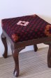 画像2: 手織り キリムの木製椅子 オットマン (2)